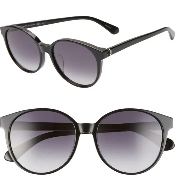 Kate Spade Eliza 55mm Round Gradient Sunglasses Black Gray NWT Kate Spade ELIZA Women main image 2